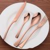 Matte Rose Gold 16 Piece Silverware Set Service for 4, TWEE Stainless Steel Flatware Cutlery Set, Durable for Home Kitchen Restaurant Hotel Eating Utensils Tableware Set,Dishwasher Safe view 1