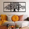 3 pcs Sycamore Tree Metal Wall Decor (57" x 23.6"/ 145 x 60 cm, Silver) view 2