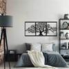3 pcs Sycamore Tree Metal Wall Decor (57" x 23.6"/ 145 x 60 cm, Silver) view 3