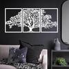 3 pcs Sycamore Tree Metal Wall Decor (57" x 23.6"/ 145 x 60 cm, White) view 4