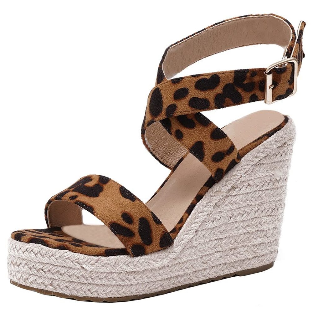 ZBYY Women's Platform Sandals Summer Wedge Ankle Strap Open Toe Sandals Wedge Heels Casual Beach Platform Dress Sandals