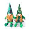 2 Pack St.Patrick's Day Irish Gnome Decorations Irish gnome Plush Elf Doll Faceless Elderly Lucky Shamrock Ornament for Home Holiday Decoration Ornaments Easter Summer (Irish Gnome C) view 1