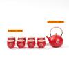 Ceramic Tea Pot Set Household Tea Pot and Cup Set Chinese Style Wedding Red Teaware Gifts A Pot of Eight Cups view 2