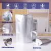 120 Mylar Bags for Food Storage with Oxygen Absorbers 300cc, 8 Mil 1Gallon 10"x14", 7.5"x11.5", 6"x9", 4.3"x6.3" Stand-Up Zipper Resealable Bags & Heat Sealable Food Storage Bags + Labels view 3
