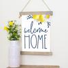 Simply Said Hanging Canvas, Welcome Home -Rustic Natural Wood Framed Art 19 x 3 in HC1197A view 4