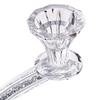 (D) Judaica Crystal Candelabra with Stones 3 Arms 14.17" (Silver Gemstones) view 2
