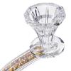 (D) Judaica Crystal Candelabra with Stones 3 Arms 14.17" (Gold Gemstones) view 2