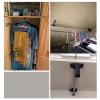 GZPFDQ 2-Pack,Metal Closet Valet Rod, Pull Out Closet Rod,Multi-Purpose Adjustable Wardrobe Clothing Rail,Top Mount Wardrobe Hanger Rack, with Screws,Towel Rail/Extending Rail/Storage Organiser view 4