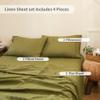 Pride Beddings - 400 TC Egyptian Cotton- Full Sheets Set + Duvet Cover- 7 Piece Set (1 Duvet Cover, 1 Fitted Sheet, 1 Flat Sheet + 4 Pillow Cover) - White Stripe view 2