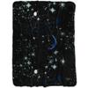 2021 Sherpa Starry Night Throw BlanketBlanket Black w Blue Stars & Moon Size 50X60 New view 1