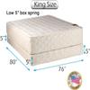 DS Solutions USA Grandeur Deluxe King Mattress and Low 5" Height Box Spring Set with Bed Frame Included - Good for Your Back, Luxury Height, Longlasting Comfort and 2 Sided view 2