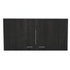 DEPOT E-SHOP Salento Wall Double Door Cabinet with Two Shelves, 19" H, Carbon Espresso/White, Kitchen view 1