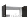 DEPOT E-SHOP Salento Wall Double Door Cabinet with Two Shelves, 19" H, Carbon Espresso/White, Kitchen view 3