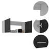 DEPOT E-SHOP Salento Wall Double Door Cabinet with Two Shelves, 19" H, Carbon Espresso/White, Kitchen view 4
