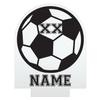 Personalized Planet Soccer Ball Multicolor LED Night Light with Custom Name and Jersey Number Laser Engraved on Acrylic Design Insert | Base Projects 7 RGB Colors | Includes USB Power Cable, 5.5x8.5 view 3
