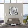 Jaxson Rea "White Noise Rose 2" Gallery Wrapped Canvas by Tracey Telik, 32" x 24" view 4