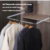 BOVDC Pull Down Closet Rod Aluminum Heavy Duty Clothes Hanging Rail 90 Automatic Stop Wardrobe Lift Rail with Non-Slip Handle for Save Space, Adjustable Width 55-70/70-93/93-125cm(A,55-70CM) view 3