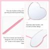 FOMIYES Heart Shaped Eyelash Check Mirror Stainless Steel Handheld Pink view 2