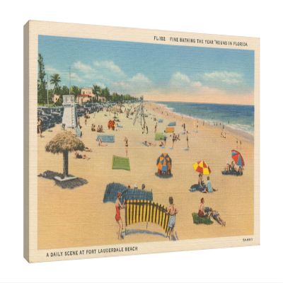 Jaxson Rea "Beach Postcard I Gallery Wrapped Canvas by Wild Apple Portfolio, 15" x 10"