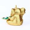Elephant Statue Storage Tray Animal Statue Storage Plate Jewelry Organizers Serving Tray for Living Room Table Home Decoration - Gold view 2