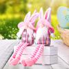 2Pack Spring Easter Decorations Gnome Plush Bunny Handmade Scandinavian Tomte Elf Figurine Gnome Faceless Plush Doll Easter Rabbit Household Decor Ornaments (Easter Gnome D) view 2
