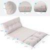 Anwick Adjustable Floor Sofa Couch, Multi-Functional 5-Position Foldable Lazy Sofa Sleeper Bed, Multi-Functional Suede Floor Seating Sofa for Reading Gaming (Beige) view 2