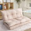 Anwick Adjustable Floor Sofa Couch, Multi-Functional 5-Position Foldable Lazy Sofa Sleeper Bed, Multi-Functional Suede Floor Seating Sofa for Reading Gaming (Beige) view 3