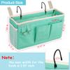 Loghot Bedside Caddy/Bedside Storage Bag Hanging Organizer for Bunk and Hospital Beds,Dorm Rooms Bed Rails,Can be Placed Glasses,Books,Mobile Phones,Keys (2pc Green) view 3