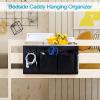 Loghot Bedside Caddy/Bedside Storage Bag Hanging Organizer for Bunk and Hospital Beds,Dorm Rooms Bed Rails,Can be Placed Glasses,Books,Mobile Phones,Keys (2pc Black) view 2