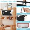 Loghot Bedside Caddy/Bedside Storage Bag Hanging Organizer for Bunk and Hospital Beds,Dorm Rooms Bed Rails,Can be Placed Glasses,Books,Mobile Phones,Keys (2pc Black) view 4