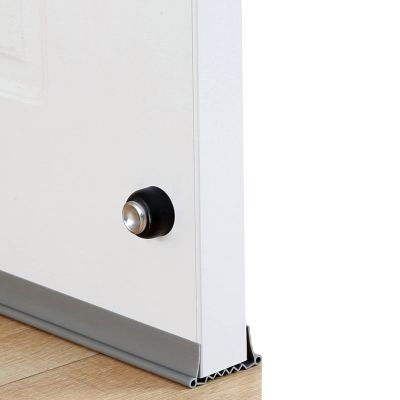 PVC Washable Door Draft Stopper, Durable Door Bottom Seal Strip for Exterior/Interior, 38 Inch Cuttable Under Door Noise Blocker (Color : Grey)