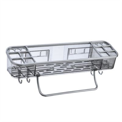 ASHQAMX Floating Shelves Bathroom Shelf, Shampoo Cosmetic Towel Storage Rack Organizer Bath Corner Holder (Color : Long Section 2PCS)