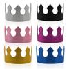 HOKPA Glitter Felt Crown Hats, 6Pcs Birthday Party Hats Prince Crown Caps for Prince Party Favor, Classroom Exchange Prizes, Wedding Anniversary Celebration Decor view 1