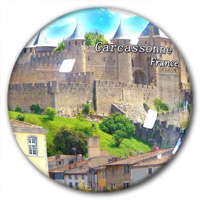 France Carcassonne Fridge Magnet Refrigerator Stickers Decorative Magnet Travel Souvenir Crystal Glass