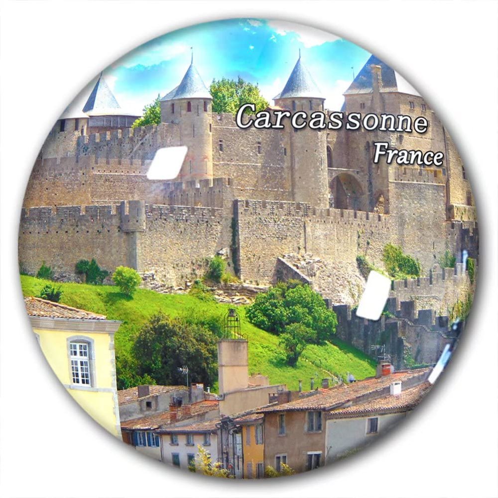 France Carcassonne Fridge Magnet Refrigerator Stickers Decorative Magnet Travel Souvenir Crystal Glass