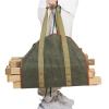 YANZHEXIN Firewood Log Rack Canvas Log Carrier Durable Firewood Fireplace Tote Bag Heavy Holder with Handle and Strap Log Wood Stove Accessories Firewood Storage view 3