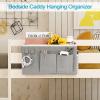Loghot Bedside Caddy/Bedside Storage Bag Hanging Organizer for Bunk and Hospital Beds,Dorm Rooms Bed Rails,Can be Placed Glasses,Books,Mobile Phones,Keys (2pc Grey) view 2