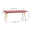 Anwick 45.3" Modern Bench Ottoman, Upholstered Dining Room Benches Footrest with Metal Legs, Fabric Entryway Bench Bedroom Benches Stool for Home Living Room Kitchen (Red) view 2