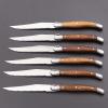 Steak Knife Set, Set Of 6 Stainless Steel Steak Knife Dinner Tableware Set Steak Knife Rosewood Handle Cutlery Laguiole Knife Set BY KKZY view 2