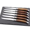 Steak Knife Set, Set Of 6 Stainless Steel Steak Knife Dinner Tableware Set Steak Knife Rosewood Handle Cutlery Laguiole Knife Set BY KKZY view 4