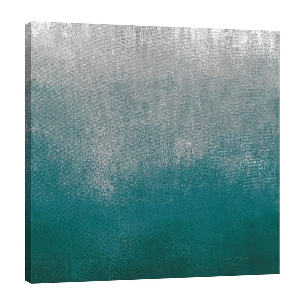 Jaxson Rea "Silver Wave I Green Crop Gallery Wrapped Canvas by Silvia Vassileva, 24" x 32"