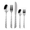30 Piece Silverware Set for 6, Stainless Steel Hammer handle Flatware Set, Modern Dinner Set, Spoons and forks Set in Home and Kitchen, Dishwasher Safe view 1