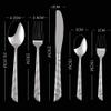 30 Piece Silverware Set for 6, Stainless Steel Hammer handle Flatware Set, Modern Dinner Set, Spoons and forks Set in Home and Kitchen, Dishwasher Safe view 4