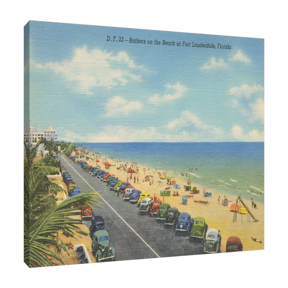 Jaxson Rea "Beach Postcard II Gallery Wrapped Canvas by Wild Apple Portfolio, 15" x 10"