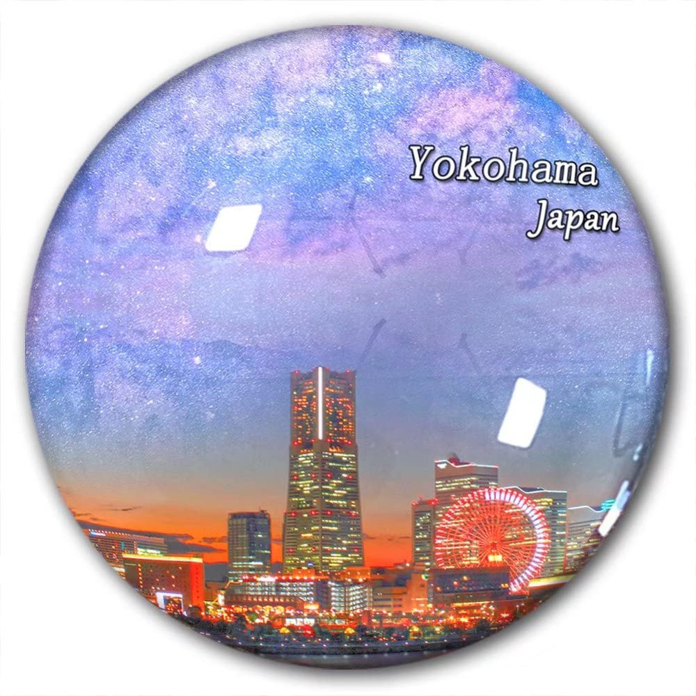 Japan Yokohama Fridge Magnet Refrigerator Stickers Decorative Magnet Travel Souvenir Crystal Glass