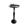 BOOMLATU Small Round Table Accent Bird Table Farmhouse Decor,Shabby Chic End Table Living Room Office Furniture (Black, Large) view 1