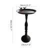 BOOMLATU Small Round Table Accent Bird Table Farmhouse Decor,Shabby Chic End Table Living Room Office Furniture (Black, Large) view 3