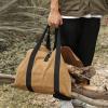 YANZHEXIN Firewood Log Rack Carrier for Firewood Bag Canvas Wood Carriers with Handles for Fireplace Durable Heavy-Duty Firewood Carrier Khaki Firewood Storage view 4