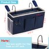 Loghot Bedside Caddy/Bedside Storage Bag Hanging Organizer for Bunk and Hospital Beds,Dorm Rooms Bed Rails,Can be Placed Glasses,Books,Mobile Phones,Keys (2pc Navy Blue) view 3
