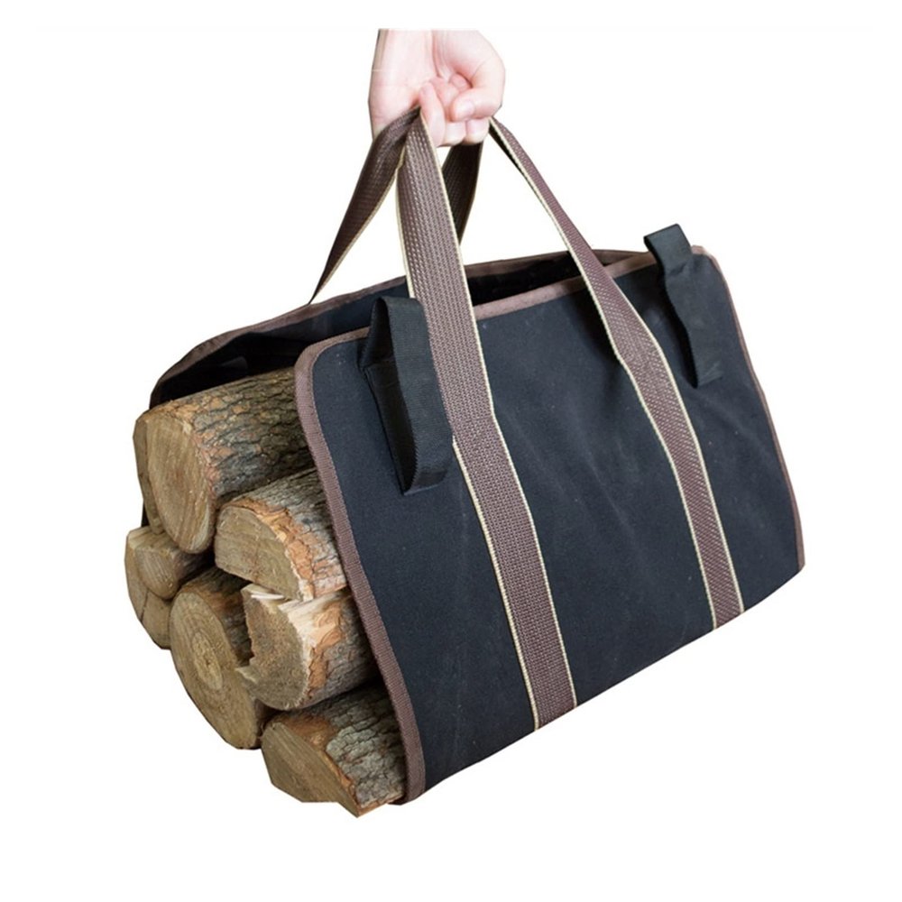 YANZHEXIN Firewood Log Rack Canvas Log Carrier Bag Durable Tote Fireplace Stove Accessories Extra Large Firewood Holder with Handles for Camping Firewood Storage
